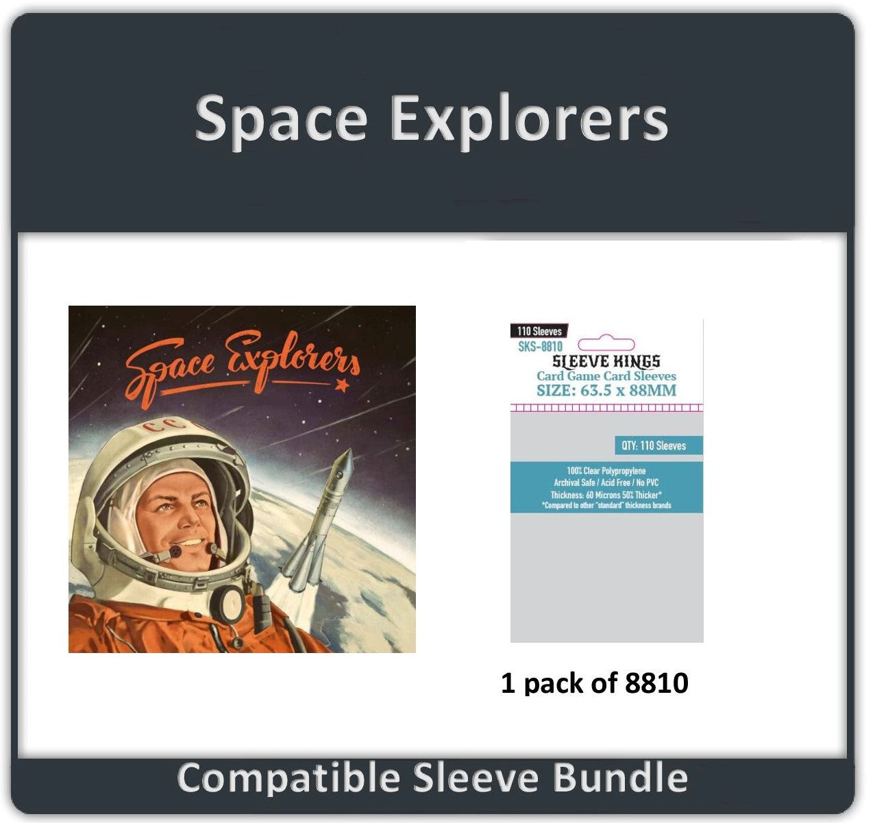 "Space Explorers" Compatible Sleeve Bundle (8810 X 1)
