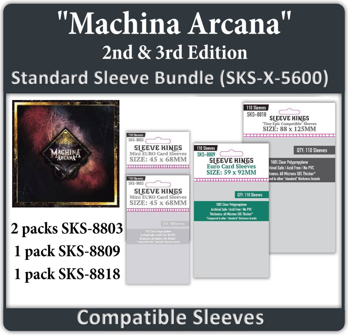 "Machina Arcana" (Second Edition) Compatible Card Sleeve Bundle (8803 X 2 + 8809 X 1 + 8818 X 1)