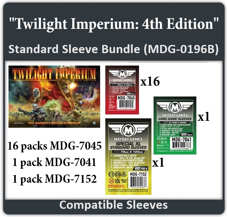 "Twilight Imperium: 4th Edition"+ Expansions Compatible Card Sleeve Bundle