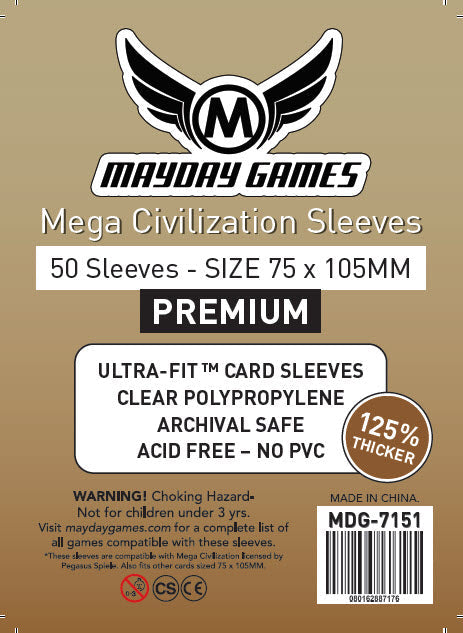 Mega Civilization Sleeves (75x105mm)