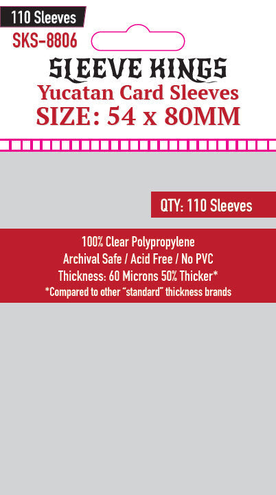 Sleeve Kings Yucatan Card Sleeves (54x80mm) -110 Pack, -SKS-8806
