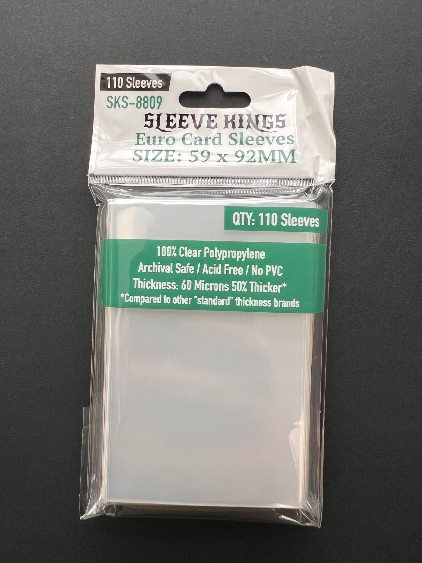 Sleeve Kings Euro Card Sleeves (59x92mm) - 110 Pack, -SKS-8809