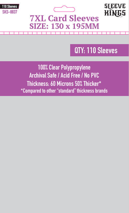 Sleeve Kings "7XL" Sleeves (130x195) - 110 Pack, SKS-8837