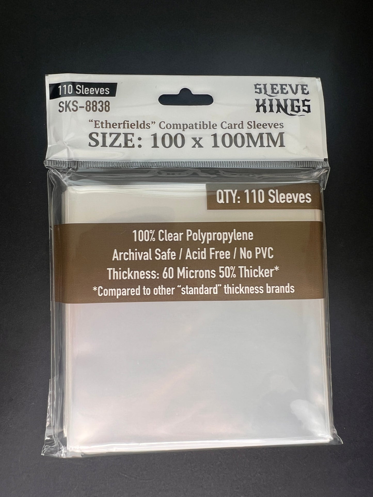 "Etherfields Compatible" Sleeves (100x100 MM) - 110 Pack, SKS-8838
