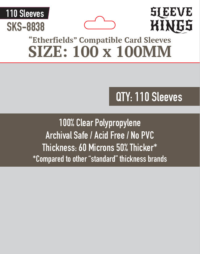 "Etherfields Compatible" Sleeves (100x100 MM) - 110 Pack, SKS-8838