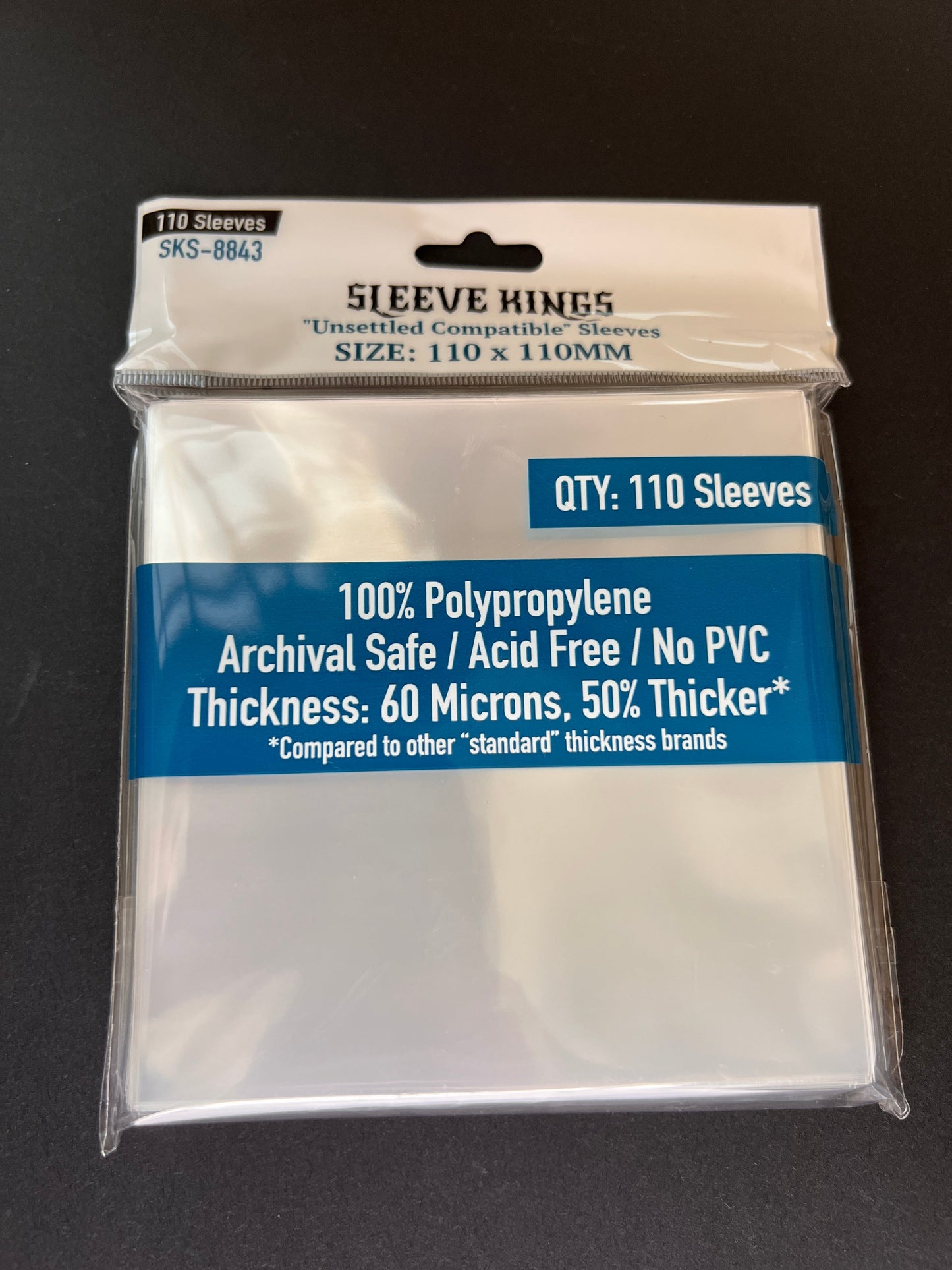 "Unsettled Compatible" Sleeves (110x110 MM) -110 Pack- SKS-8843