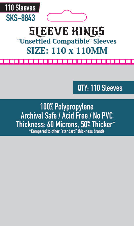 "Unsettled Compatible" Sleeves (110x110 MM) -110 Pack- SKS-8843