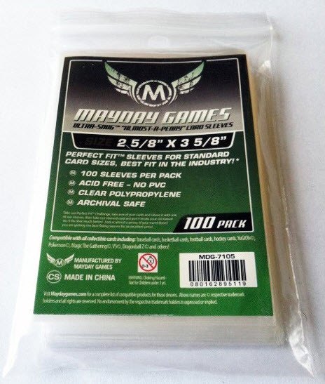 "Almost-A-Penny" Card Sleeves (2 5/8 x 3 5/8in) - - Mayday Games - 2
