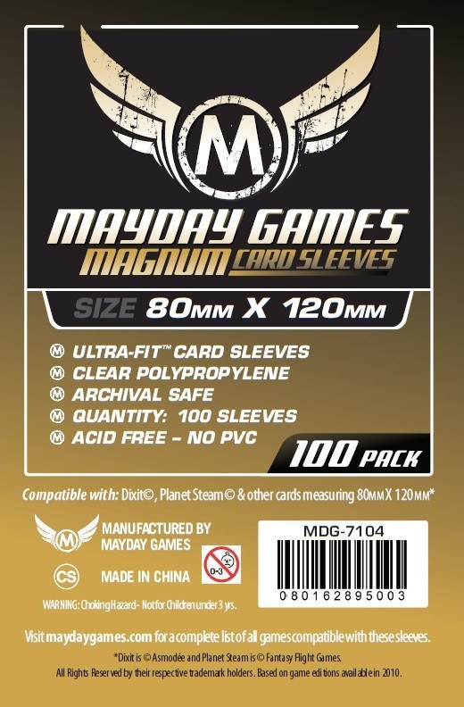 "Dixit" Card Sleeves - Magnum Ultra-Fit (80x120mm) - Standard (100 sleeves per pack) - Mayday Games - 3