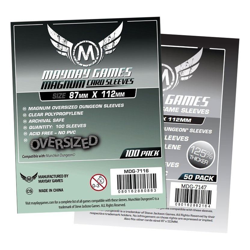 Munchkin Dungeon Sleeves - Magnum Oversized (87x112mm) - - Mayday Games - 1