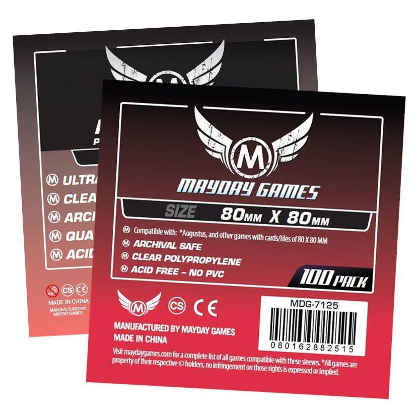 Square Card Sleeves - Medium (80x80mm) - - Mayday Games - 1