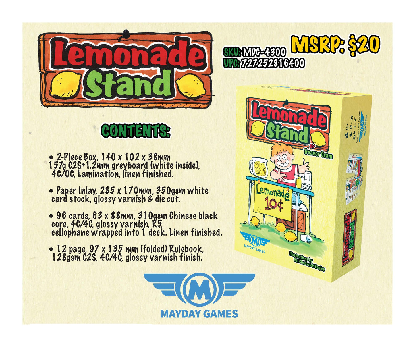 Lemonad Stand ( Barraca de Limonada em INGLÊS para 1 a 4 jogadores)