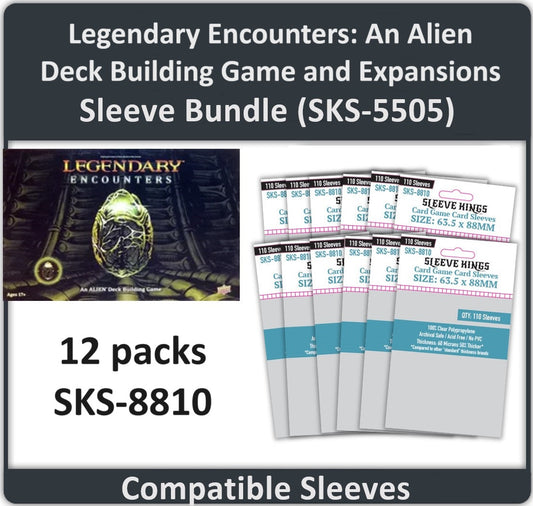"Legendary Encounters An Alien Deck Building Game" + Expansion Compatible Sleeve Bundle (8810 X 12)