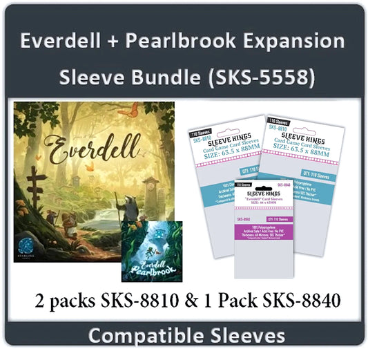 "Everdell + Pearlbrook" Expansion Compatible Card Sleeve Bundle (8810 X 2 + 8840 X 1)