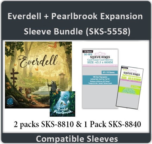 "Everdell + Pearlbrook" Expansion Compatible Card Sleeve Bundle (8810 X 2 + 8840 X 1)