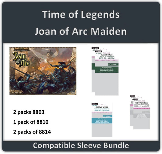 "Time of Legends Joan of Arc Maiden" Compatible Sleeve Bundle (8803 X 2 + 8810 X 1 + 8814 X 2)