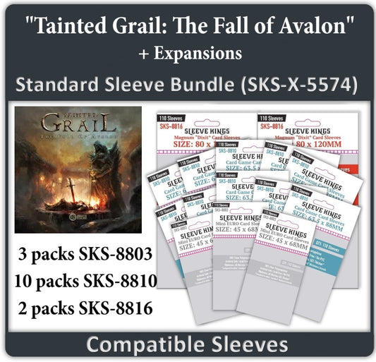 "Tainted Grail" Compatible All-In +Stretch Goals Sleeve Bundle  (8803 X 3 + 8810 X 10 + 8816 X 2)