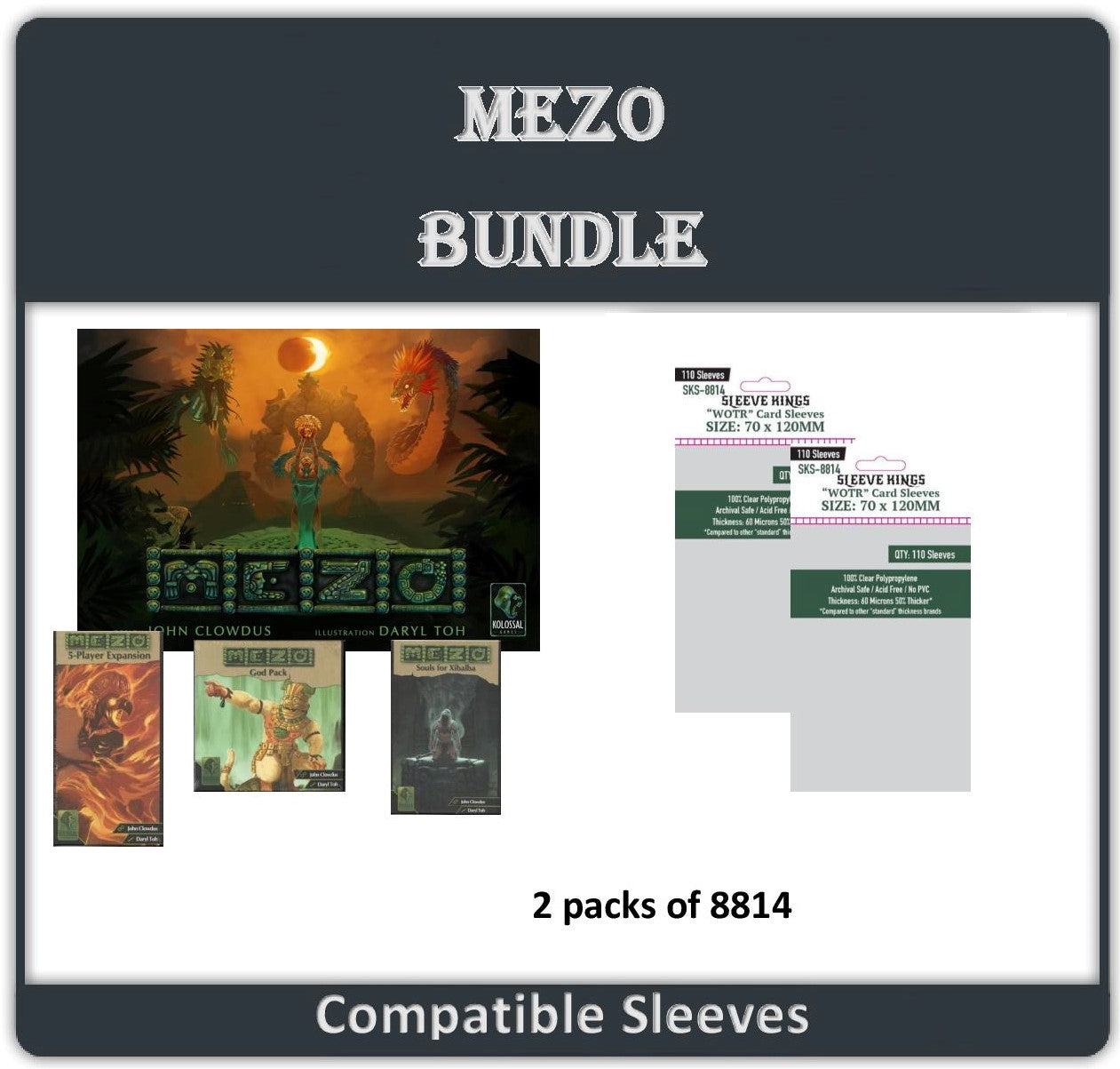 "MEZO" Compatible Complete Game Sleeve Bundle (8814 X 2) 