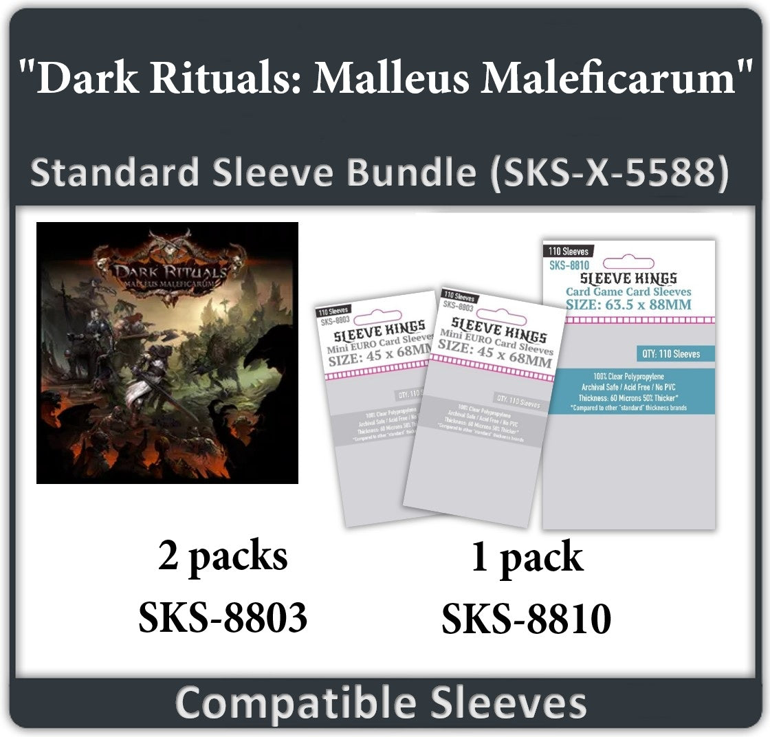 "Dark Rituals: Malleus Maleficarum" Compatible Sleeve Bundle (8803 X 2 + 8810 X 1)