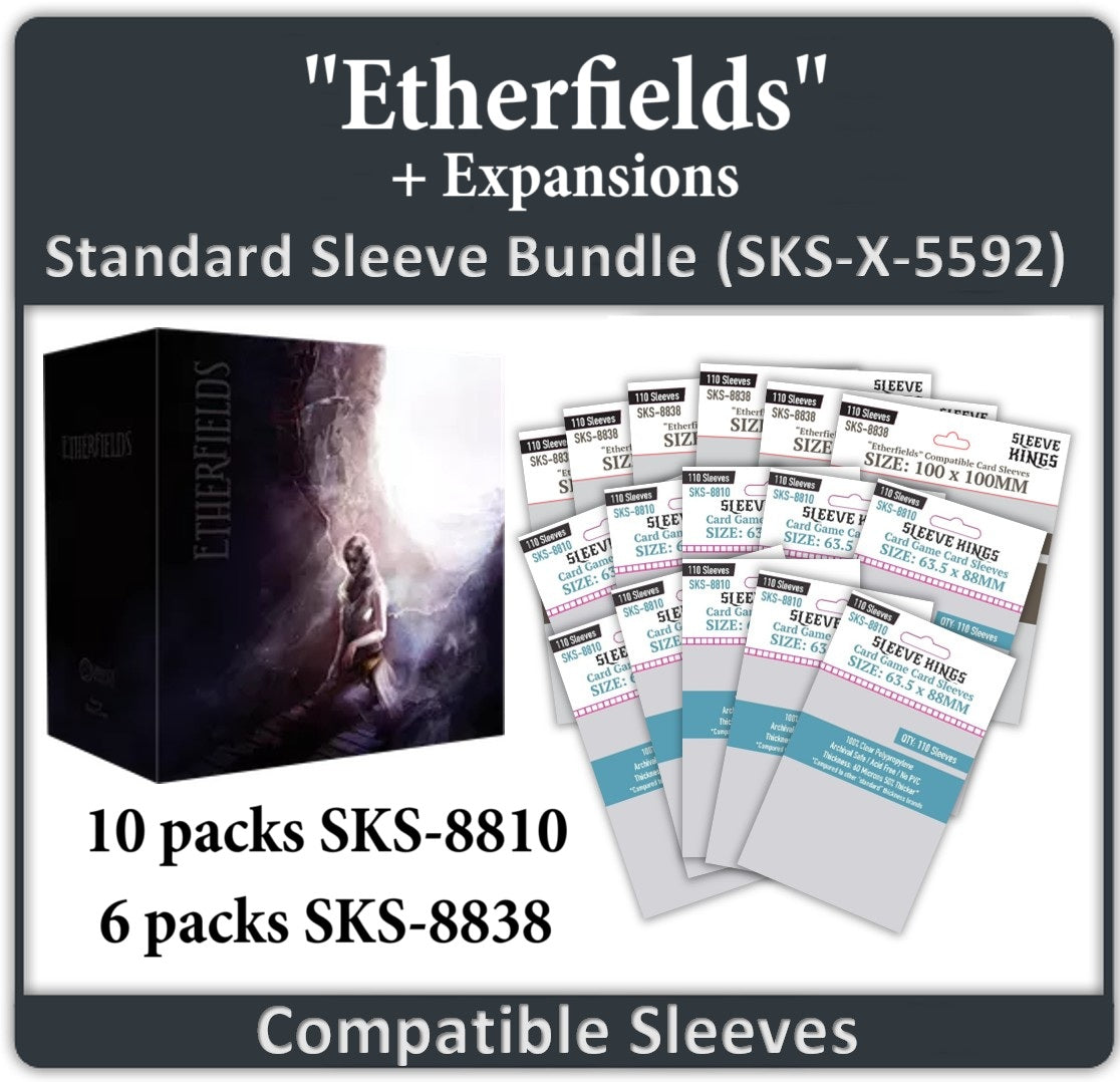 "Etherfields"+ Expansions Compatible Sleeve Bundle (8810 X 10 + 8838 X 6)