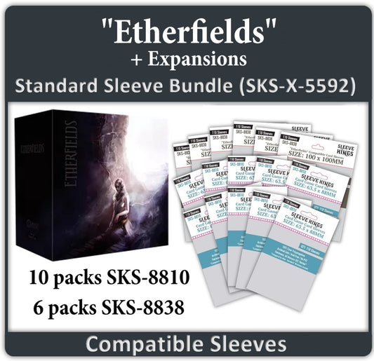 "Etherfields"+ Expansions Compatible Sleeve Bundle (8810 X 10 + 8838 X 6)