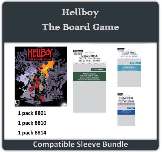 "Hellboy: The Board Game" Compatible Sleeve Bundle (8801 X 1 + 8810 X 1 + 8814 x 1)