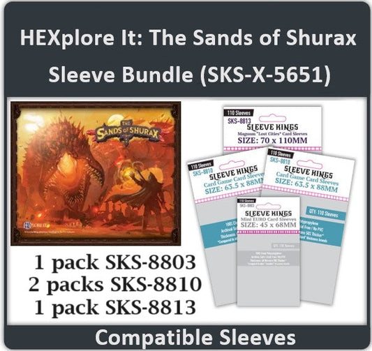 "HEXplore It: The Sands of Shurax" Compatible Sleeve Bundle (8803 X 1, 8810 x 2, 8813 X 1)