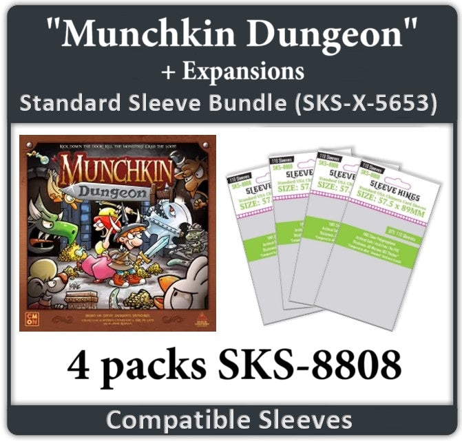 "Munchkin Dungeon" All-In Compatible Sleeve Bundle (8808 X 4)