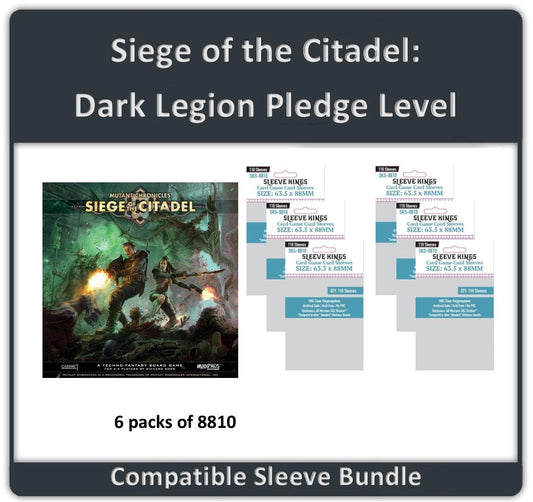 "Siege of the Citadel: Dark Legion" Pledge Leve Compatible Sleeve Bundle (8810 X 6)