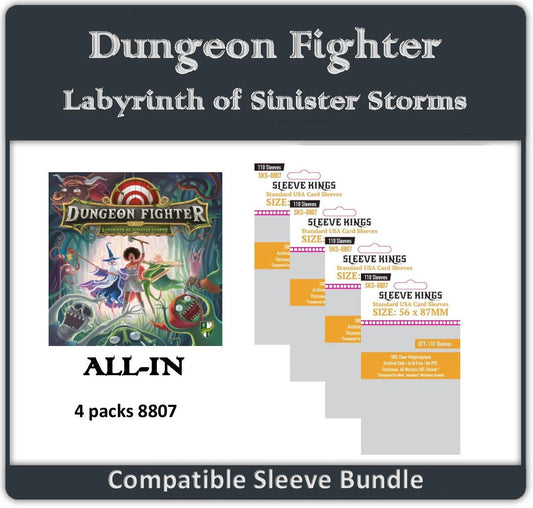 "Dungeon Fighter Labyrinth of Sinister Storms" Compatible All-In Card Sleeve Bundle (8807 X 4)