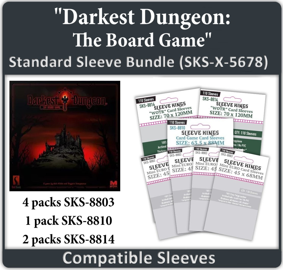 "Darkest Dungeon: The Board Game" Compatible Sleeve Bundle (8803 X 4, 8810 X 1, 8814 X 2)