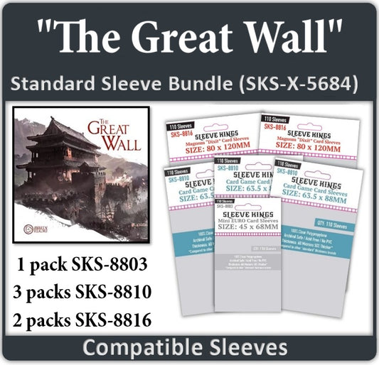 "The Great Wall" + Expansions Compatible Sleeve Bundle (8803 X 1 + 8810 X 3 + 8816 X 2)