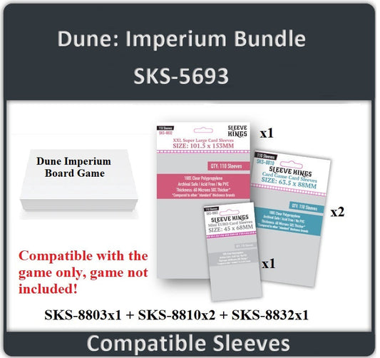 "Dune: Imperium" Compatible Card Sleeve Bundle (8803 X 1 + 8810 X 2 + 8832 X 1)