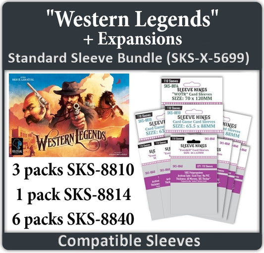 "Western Legends" + Expansions  Card Sleeve Bundle (SKS-8810 x 3, SKS-8814 x 1, SKS-8840 x 6)