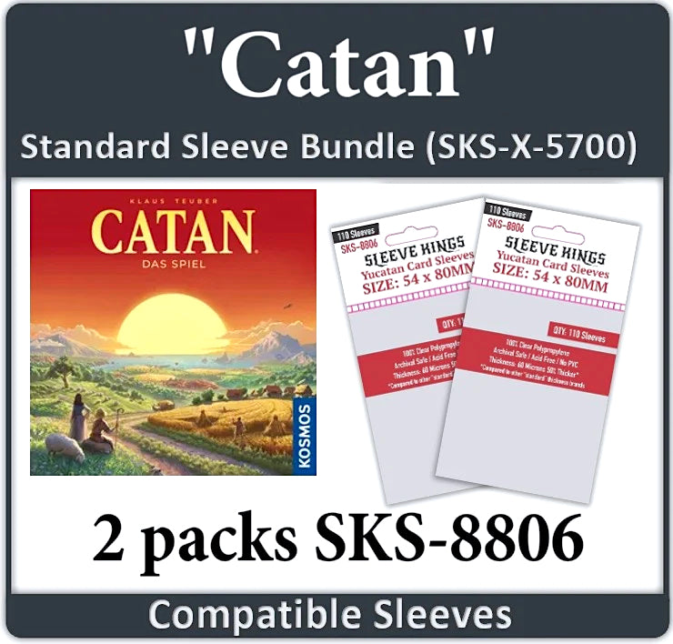 "Settlers of Catan" Compatible Card Sleeve Bundle (SKS-8806 X 2)