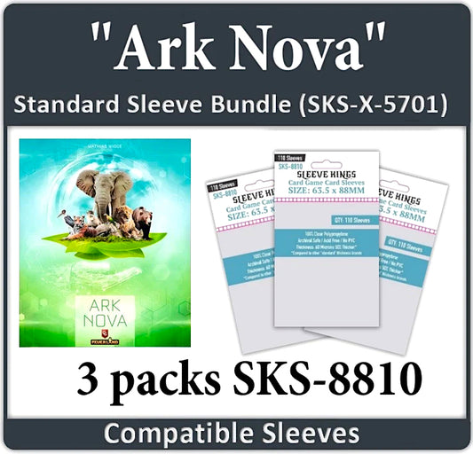 "Ark Nova" Board Game Compatible Card Sleeve Bundle (SKS-8810 X 3)