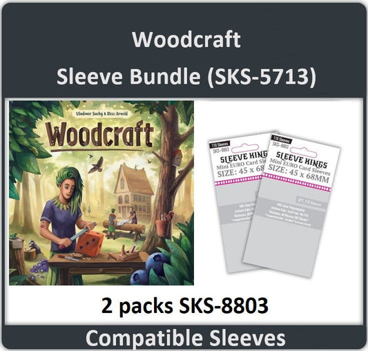 "Woodcraft" Board Game Compatible Card Sleeve Bundle (8803 x 2)
