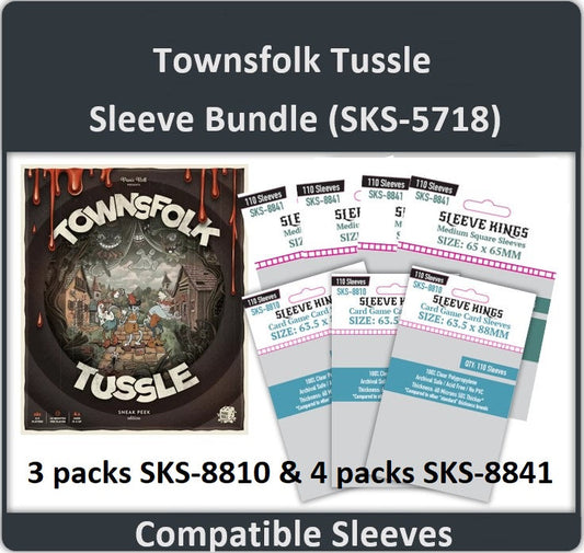 "Townsfolk Tussle" Board Game Compatible Card Sleeve Bundle (8810 X 3 + 8841 X 4)