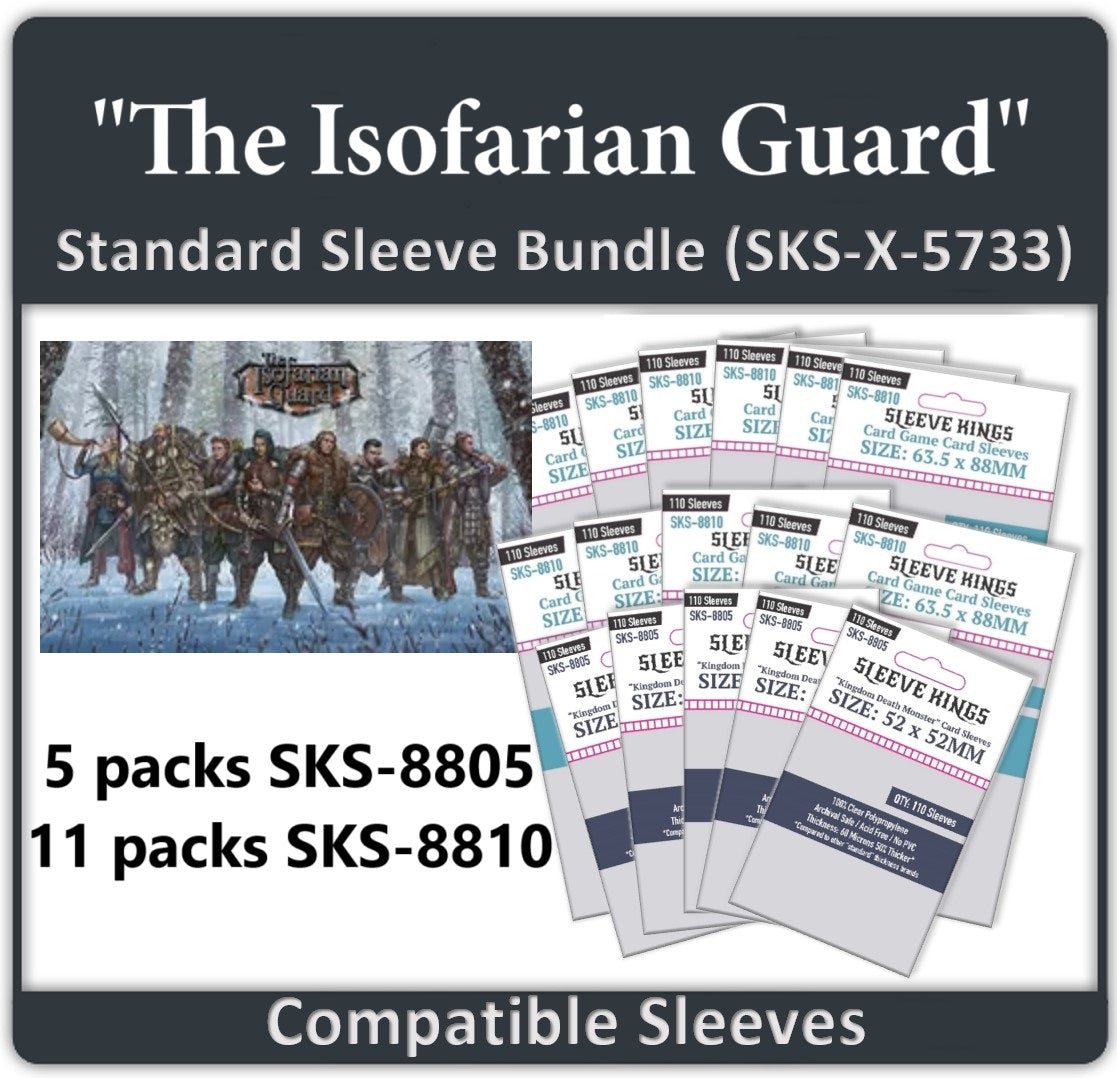 "The Isofarian Guard" Board Game Compatible Card Sleeve Bundle (8805 X 5 + 8810 X 11)
