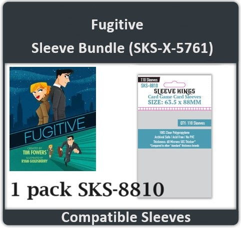 "Fugitive" Board Game Compatible Sleeve Bundle (8810 X 1)