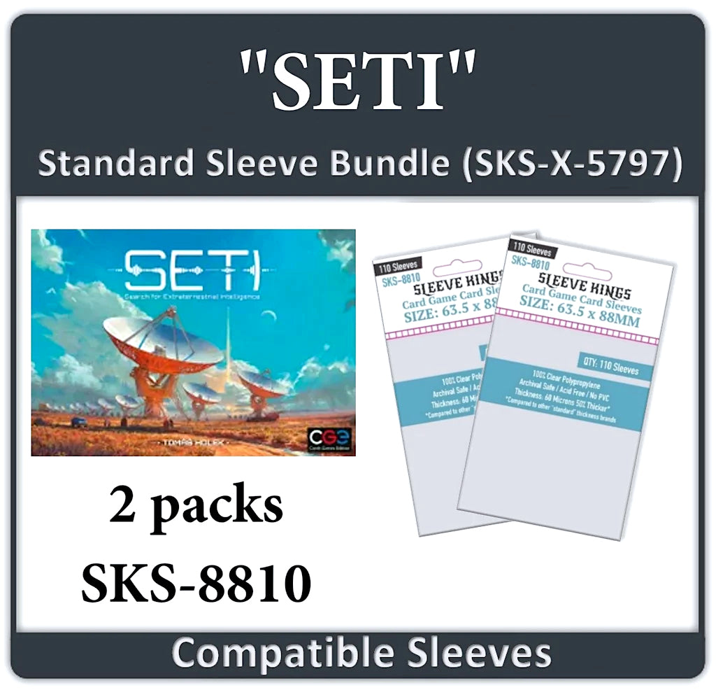 "SETI" Compatible Card Sleeve Bundle (8810x 2)