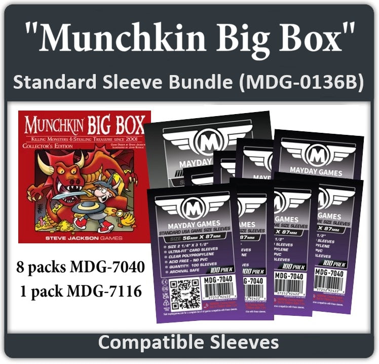"Munchkin Big Box" Compatible Card Sleeve Bundle
