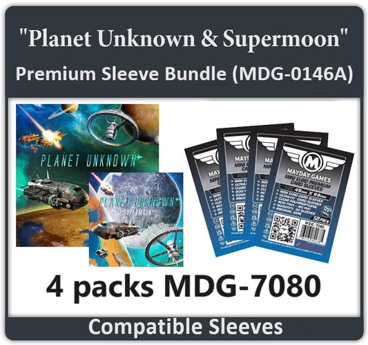 "Planet Unknown  & Supermoon" Expansion Compatible Card Sleeve Bundle