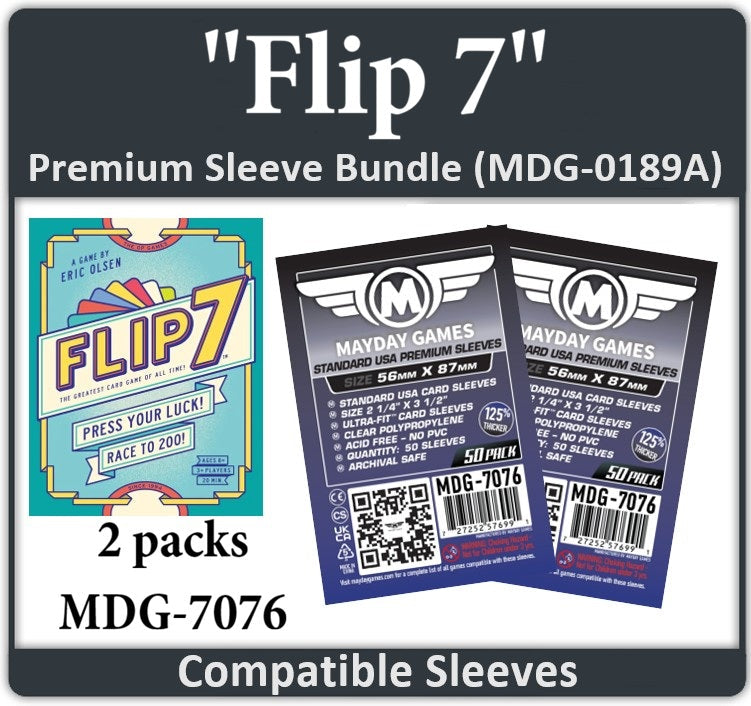 "Flip 7" Compatible Card Sleeve Bundle