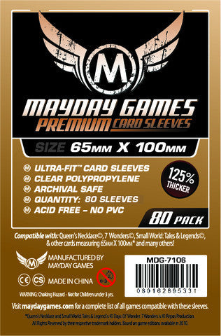 "7 Wonders" Card Sleeves - Magnum Ultra-Fit  (65x100mm) - Premium (80 sleeves per pack) - Mayday Games - 6