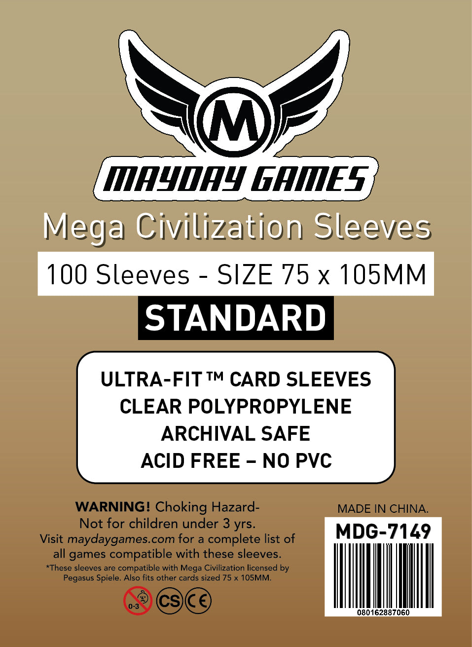 Mega Civilization Sleeves (75x105mm)