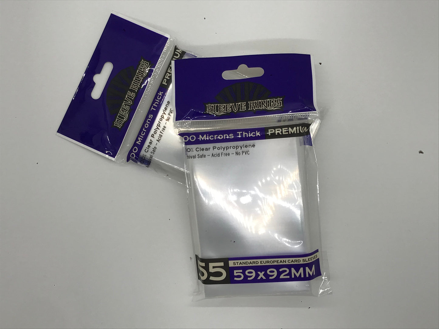 Premium Standard European Card Sleeves (59x92mm) -55 Pack, 100 Microns, SKS-9904