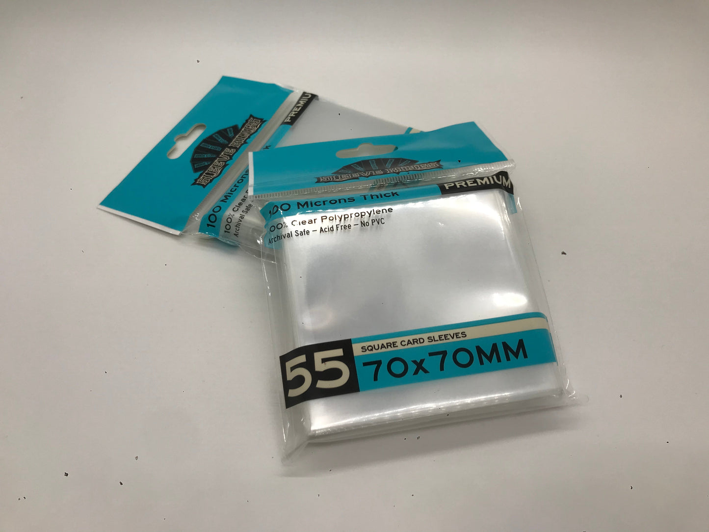 Square Card Sleeves (70x70mm) -55 Pack, 100 Microns, SKS-9965