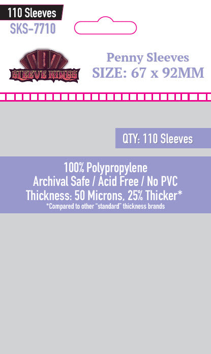 Penny Card Game Card Sleeves (67 X 92) - 110 Pack, 50 Microns SKS-7710