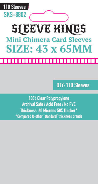 Sleeve Kings Mini Chimera Card Sleeves (43x65mm) - 110 Pack, -SKS-8802